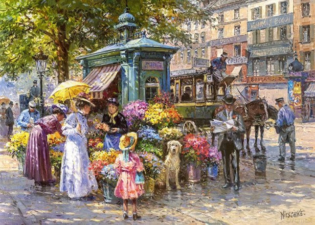 CHERRY PAZZI 1000 el. Blumenmarkt [PUZZLE]