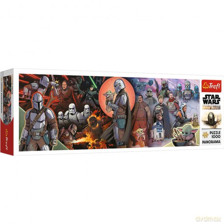 TREFL 1000 el. panoramiczne Przygody Mandaloriana Lucasfilm Star Wars The Mandalorian 29052 [PUZZLE]