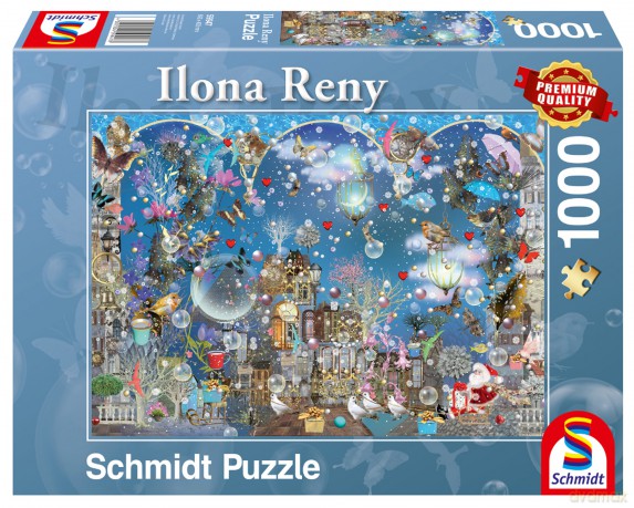 SCHMIDT 1000 el. PQ Błękitne niebo w Boże Narodzenie I. Reny 110820 [PUZZLE]