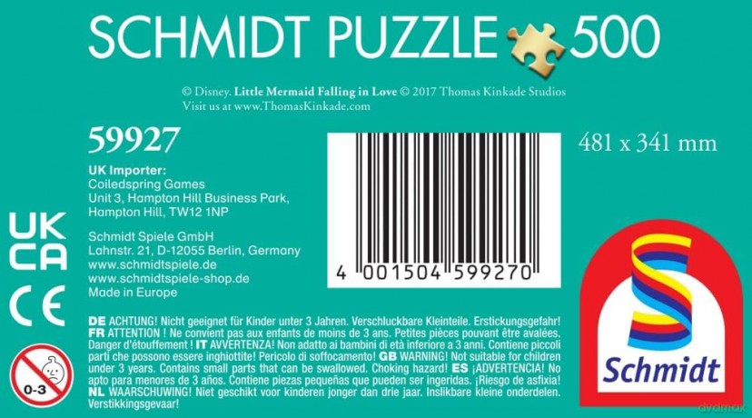 SCHMIDT 500 el. PQ puszka Mała Syrenka T. Kinkade 110800 [PUZZLE]