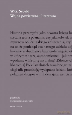 Wojna powietrzna i literatura Sebald - W.G. Sebald [KSIĄŻKA]