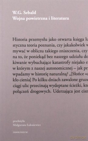 Wojna powietrzna i literatura Sebald - W.G. Sebald [KSIĄŻKA]