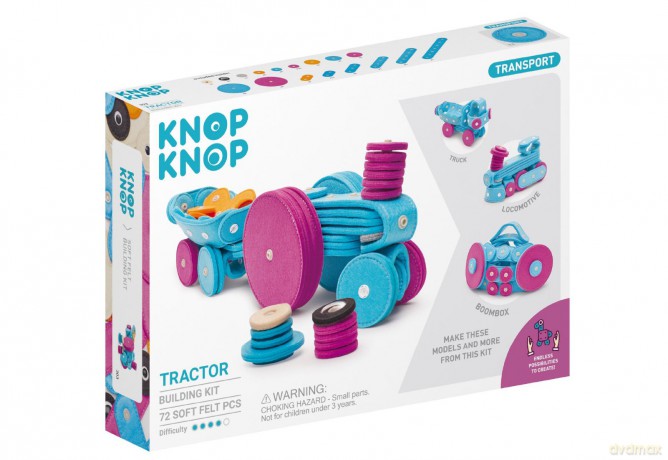 Zestaw do budowania z filcu Tractor 72 klocki