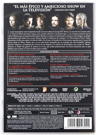 Gra o Tron Sezon 4 [5DVD]	