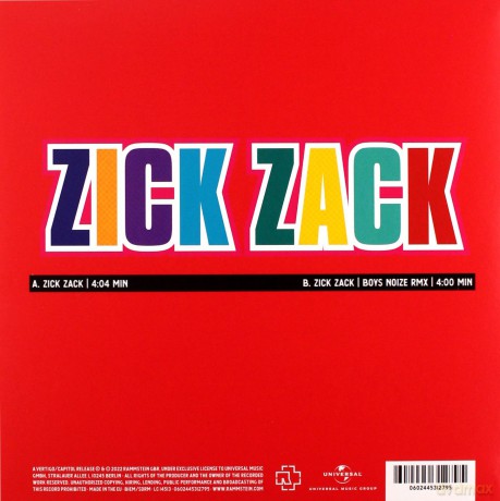 Rammstein: Zick Zack - Single 2 [Winyl]