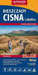 Mapa turystyczna - Bieszczady, Cisna i okolice 1:25 000