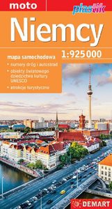 Niemcy 1:750 000 mapa samochodowa plastik