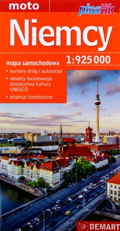 Niemcy 1:750 000 mapa samochodowa plastik