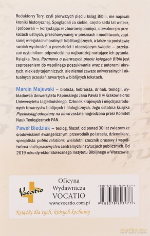 Tora. Rozmowa o pierwszych pięciu księgach Biblii - Marcin Majewski, Paweł Biedziak [KSIĄŻKA]