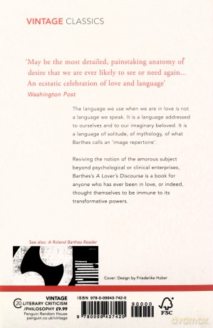 A Lover's Discourse: Fragments - Roland Barthes [KSIĄŻKA]