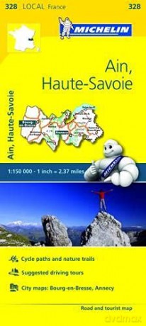 Ain, Haute-Savoie - Michelin Local Map 328: Map (Michelin Local Maps, 328) - Michelin [KSIĄŻKA]
