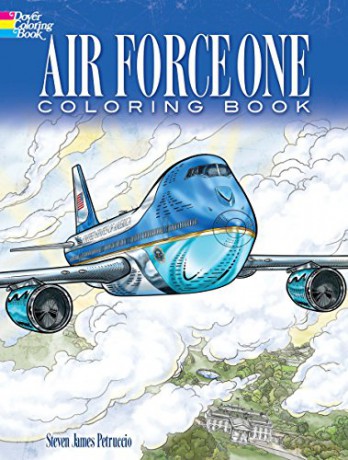 Air Force One Coloring Book: Color realistic illustrations of this famous airplane! (Dover Coloring Book) - StevenJames Petruccio [KSIĄŻKA]