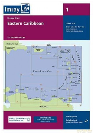Chart 1 Eastern Caribbean: Passage Chart - Imray [KSIĄŻKA]