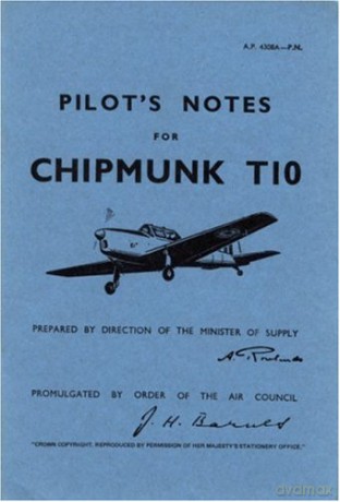 Chipmunk Pilots Notes - Air Ministry [KSIĄŻKA]