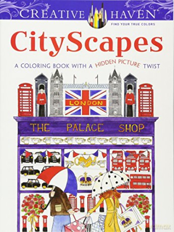 Creative Haven CityScapes: A Coloring Book with a Hidden Picture Twist - Alexandra Cowell [KSIĄŻKA]