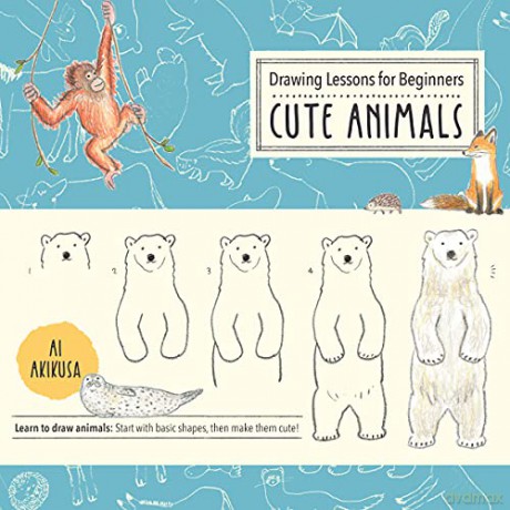 Drawing Lessons for Beginners: Cute Animals: Learn to draw animals! Start with basic shapes, then make them cute! (3) (Drawing Cute) - Ai Akikusa [KSIĄŻKA]