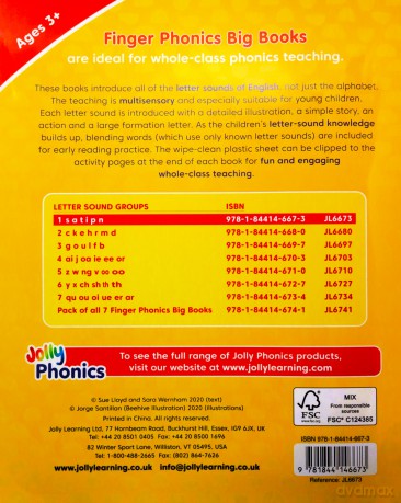 Finger Phonics Big Books 1-7: in Precursive Letters (British English edition) - Sue Lloyd [KSIĄŻKA]