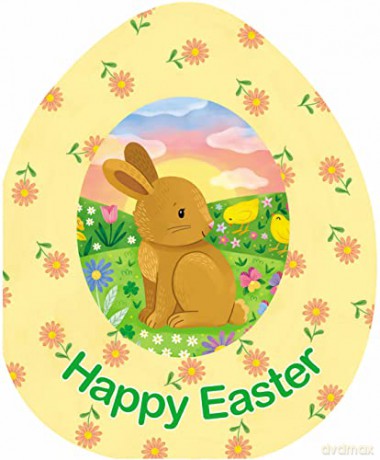 Happy Easter (An Easter Egg-Shaped Board Book) [KSIĄŻKA]