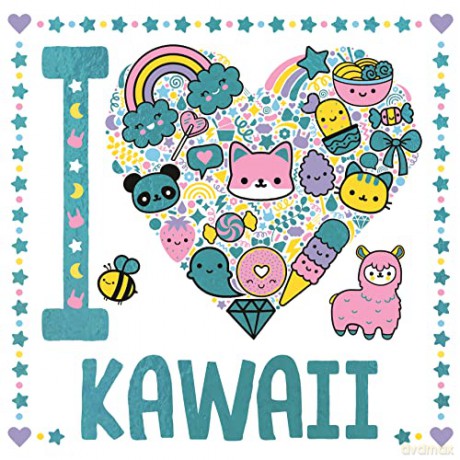 I Heart Kawaii: 1 (I Heart Pocket Colouring) - Emily Hunter-Higgins [KSIĄŻKA]