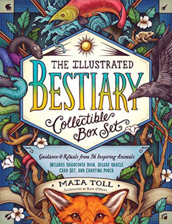 Illustrated Bestiary: Collectible Box Set: Guidance and Rituals from 36 Inspiring Animals; Includes Hardcover Book, Deluxe Oracle Card Set, and Carrying Pouch (Wild Wisdom) - Toll [KSIĄŻKA]