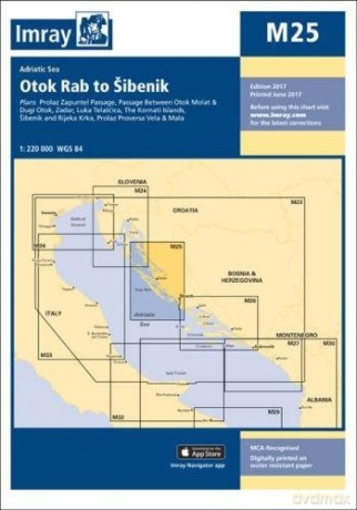 Imray Chart M25: Otok Rab to Sibenik (M Series) - Imray [KSIĄŻKA]