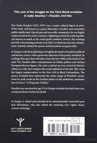 In Danger: A Pasolini Anthology - Pier Paolo Pasolini [KSIĄŻKA]