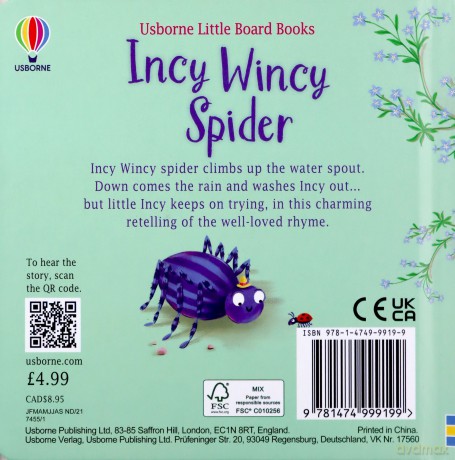 Incy Wincy Spider (Little Board Books) - Russell Punter [KSIĄŻKA]