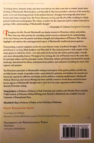 Machiavelli: Political, Historical, and Literary Writings (Haney Foundation Series) - Mark Jurdjevic [KSIĄŻKA]