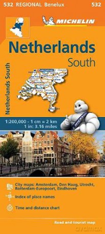 Netherlands South - Michelin Regional Map 532: Map (Michelin Regional Maps, 532) - Michelin [KSIĄŻKA]