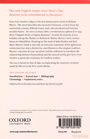 News from Nowhere: Being Some Chapters from a Utopian Romance (Oxford World's Classics) - William Morris [KSIĄŻKA]