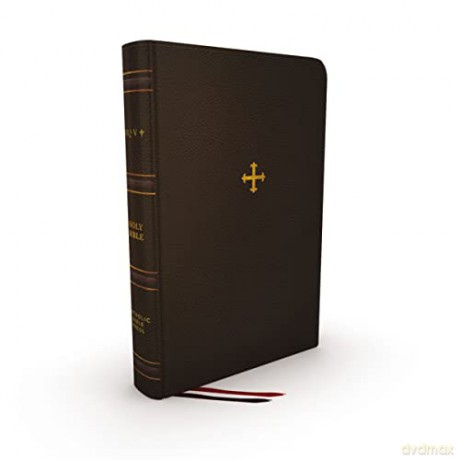 NRSV, Catholic Bible, Thinline Edition, Genuine Leather, Brown, Comfort Print: Holy Bible - Catholic Bible Press [KSIĄŻKA]