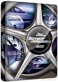 Szybcy i wściekli / Za szybcy za wściekli / Szybcy i wściekli: Tokio Drift / Szybko i wściekle Quadrilogy BOX (steelbook) [4DVD]