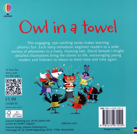 Owl in a Towel (Phonics Readers) - Lesley Sims [KSIĄŻKA]