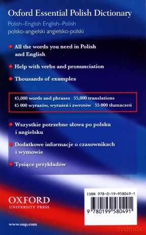 Oxford Essential Polish Dictionary: Polish-English/English-Polish/Polsko-Angielski/Angielsko-Polski - Oxford Languages [KSIĄŻKA]