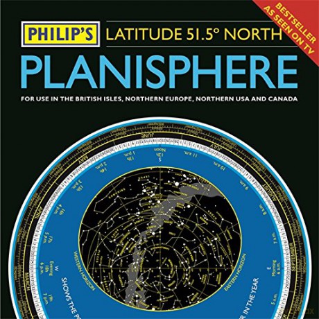 Philip's Planisphere (Latitude 51.5 North): For use in Britain and Ireland, Northern Europe, Northern USA and Canada - Philip's Maps [KSIĄŻKA]