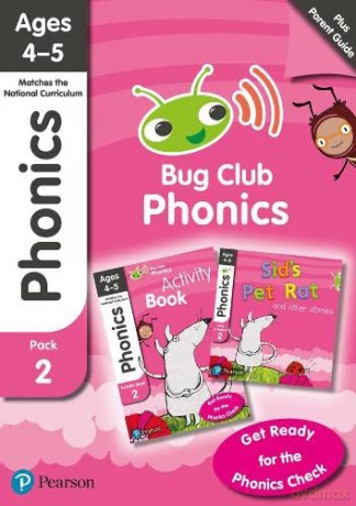 Phonics - Learn at Home Pack 2 (Bug Club), Phonics Sets 4-6 for ages 4-5 (Six stories + Parent Guide + Activity Book) - Rhona Johnston [KSIĄŻKA]