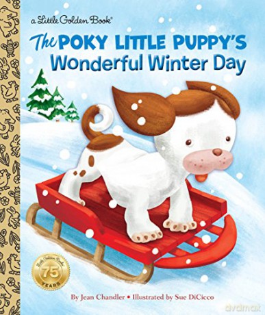 Poky Little Puppy's Wonderful Winter Day (Little Golden Book) - Jean Chandler [KSIĄŻKA]