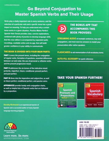 Practice Makes Perfect: Spanish Verb Tenses, Premium Fourth Edition (NTC FOREIGN LANGUAGE) - Dorothy Richmond [KSIĄŻKA]