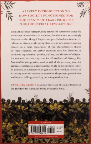 Pre-Industrial Societies: Anatomy of the Pre-Modern World - Patricia Crone [KSIĄŻKA]