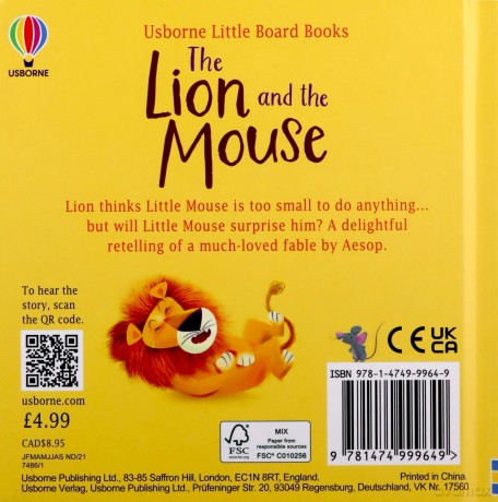 The Lion and the Mouse (Little Board Books) - Lesley Sims [KSIĄŻKA]