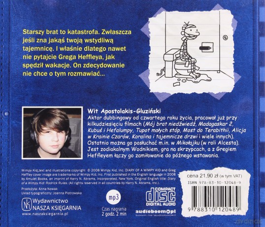 Dziennik Cwaniaczka Rodrick Rządzi (twarda) - Jeff Kinney [AUDIOBOOK] [CD]