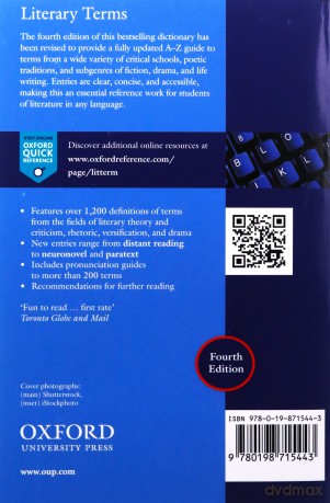 The Oxford Dictionary of Literary Terms 4/e (Oxford Quick Reference) - Chris Baldick [KSIĄŻKA]