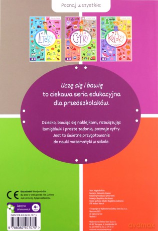 Cyfry z naklejkami. Uczę się i bawię - Magda Malicka [KSIĄŻKA]