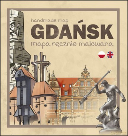 Gdańsk Mapa ręcznie malowana [KSIĄŻKA]