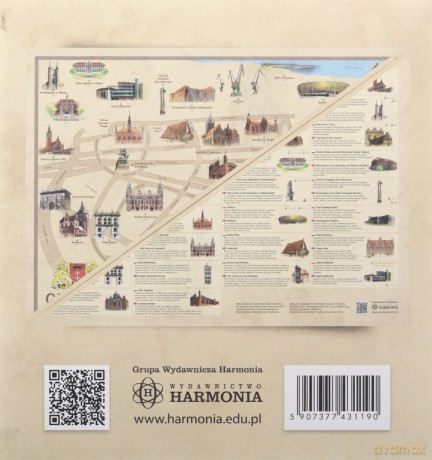 Gdańsk Mapa ręcznie malowana [KSIĄŻKA]