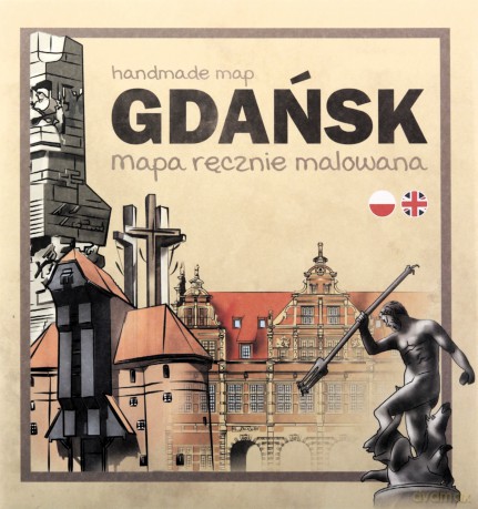 Gdańsk Mapa ręcznie malowana [KSIĄŻKA]
