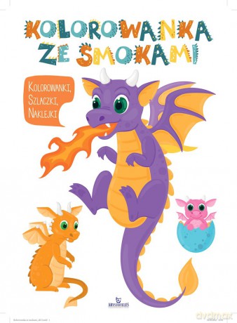 Kolorowanka ze smokami (z brokatem) [KSIĄŻKA]