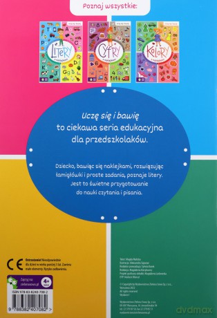 Litery z naklejkami. Uczę się i bawię - Magda Malicka [KSIĄŻKA]