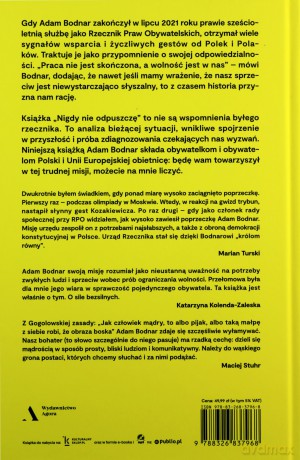 Nigdy nie odpuszczę. Adam Bodnar w rozmowie z Bartoszem Bartosikiem - Adam Bodnar, Bartosz Bartosik [KSIĄŻKA]