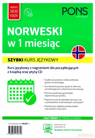 Szybki kurs Norweski język w 1 m-c+cd [KSIĄŻKA]